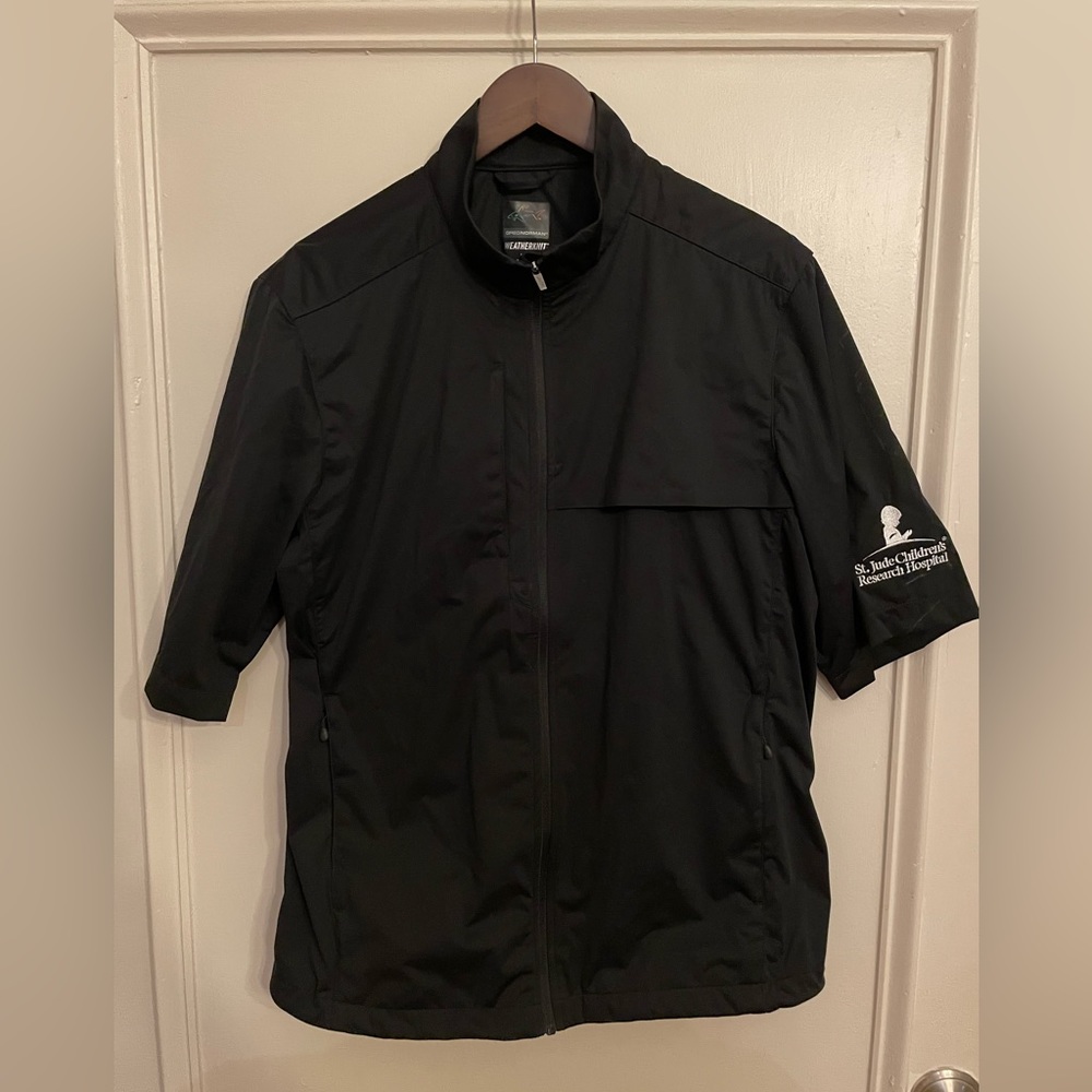 NWOT Greg Norman WeatherKnit Short Sleeve Rain Pullover - Size M - St. Jude Logo